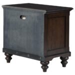 ANDOVER 1-DRAWER NIGHTSTAND BEDSIDE TABLE DARK OAK - Image 8