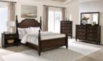 ANDOVER 1-DRAWER NIGHTSTAND BEDSIDE TABLE DARK OAK - Image 15