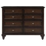 ANDOVER 8-DRAWER DRESSER CABINET DARK OAK - Image 3