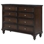 ANDOVER 8-DRAWER DRESSER CABINET DARK OAK - Image 4