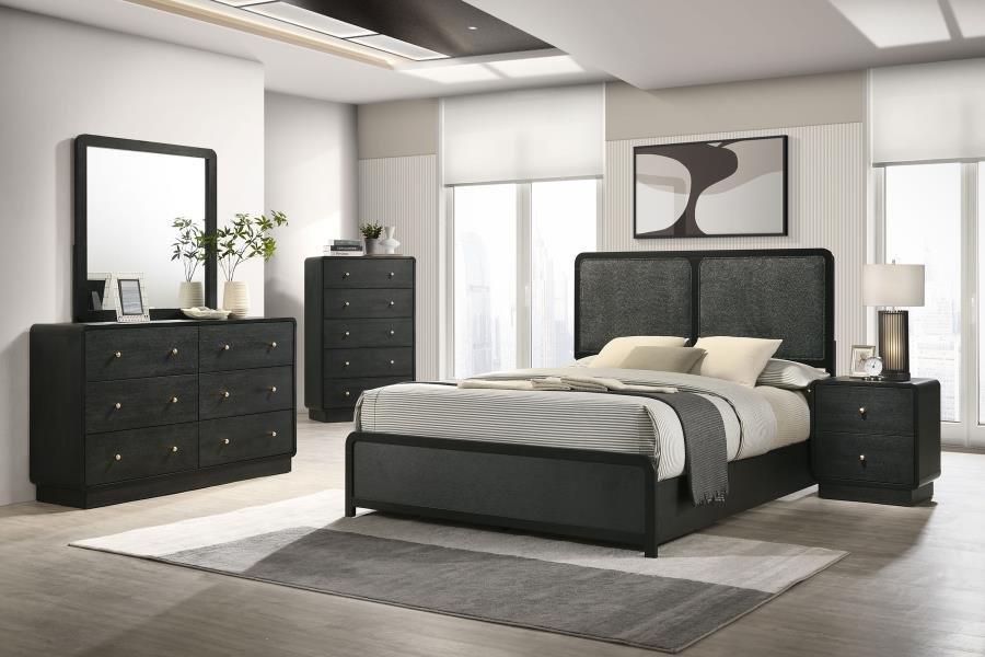 223661Q-S5_01x900.jpg CAVELLE 5-PIECE QUEEN BEDROOM SET BLACK - Image 1