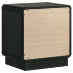 CAVELLE 2-DRAWER NIGHTSTAND BEDSIDE TABLE BLACK - Image 6