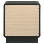 CAVELLE 2-DRAWER NIGHTSTAND BEDSIDE TABLE BLACK - Image 7