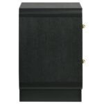 CAVELLE 2-DRAWER NIGHTSTAND BEDSIDE TABLE BLACK - Image 9