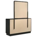 CAVELLE 6-DRAWER DRESSER AND MIRROR BLACK - Image 6