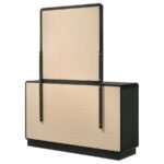CAVELLE 6-DRAWER DRESSER AND MIRROR BLACK - Image 8