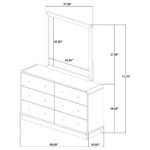 CAVELLE 6-DRAWER DRESSER AND MIRROR BLACK - Image 13