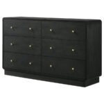 CAVELLE 6-DRAWER DRESSER CABINET BLACK - Image 4