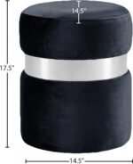 Hailey Velvet Upholstered Stool - Image 3