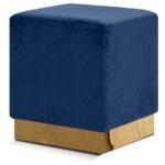 Jax Velvet Upholstered Stool