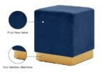 Jax Velvet Upholstered Stool - Image 4