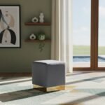 Jax Velvet Upholstered Stool - Image 2