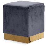 Jax Velvet Upholstered Stool