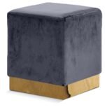 Jax Velvet Upholstered Stool