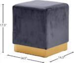 Jax Velvet Upholstered Stool - Image 3