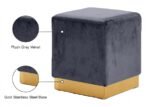 Jax Velvet Upholstered Stool - Image 4