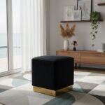 Jax Velvet Upholstered Stool - Image 2