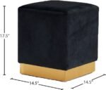 Jax Velvet Upholstered Stool - Image 3