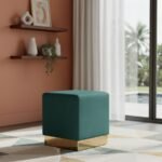 Jax Velvet Upholstered Stool - Image 2