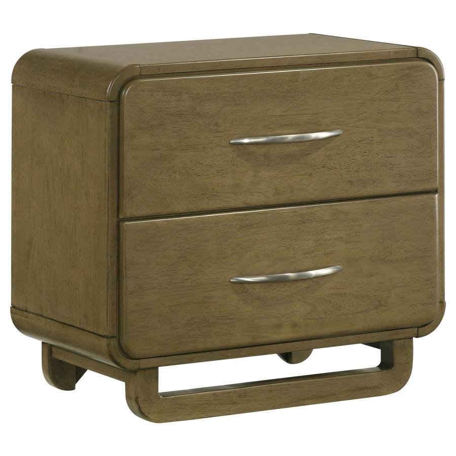 224272_02x900.jpg AMSBURY 2-DRAWER NIGHTSTAND BEDSIDE TABLE NUTMEG - Image 1
