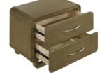 AMSBURY 2-DRAWER NIGHTSTAND BEDSIDE TABLE NUTMEG - Image 11