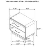 AMSBURY 2-DRAWER NIGHTSTAND BEDSIDE TABLE NUTMEG - Image 14