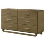 AMSBURY 6-DRAWER DRESSER CABINET NUTMEG - Image 4