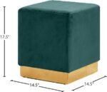 Jax Velvet Upholstered Stool - Image 3