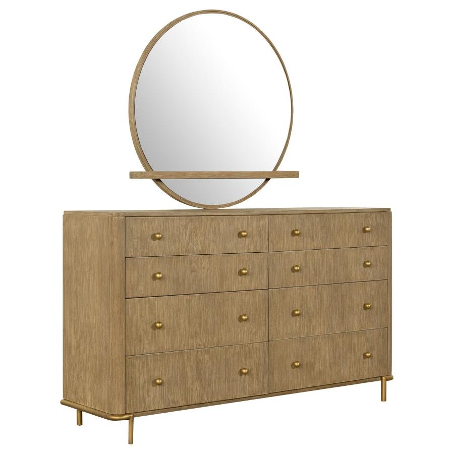 224303M_02x900.jpg ARINI 8-DRAWER DRESSER WITH MIRROR SAND WASH - Image 1