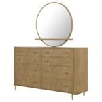 ARINI 8-DRAWER DRESSER WITH MIRROR SAND WASH - Image 4