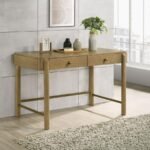 ARINI 2-DRAWER VANITY DESK MAKEUP TABLE SAND WASH - Image 2