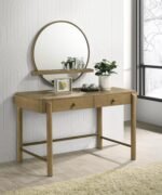 ARINI 2-DRAWER VANITY DESK MAKEUP TABLE SAND WASH - Image 9