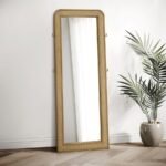 ARINI CANE WEAVE FULL LENGTH STANDING FLOOR MIRROR SAND WASH