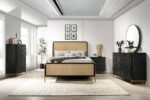 ARINI 5-PIECE QUEEN BEDROOM SET BLACK AND NATURAL