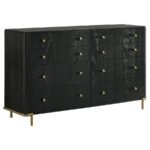 ARINI 5-PIECE QUEEN BEDROOM SET BLACK AND NATURAL - Image 7