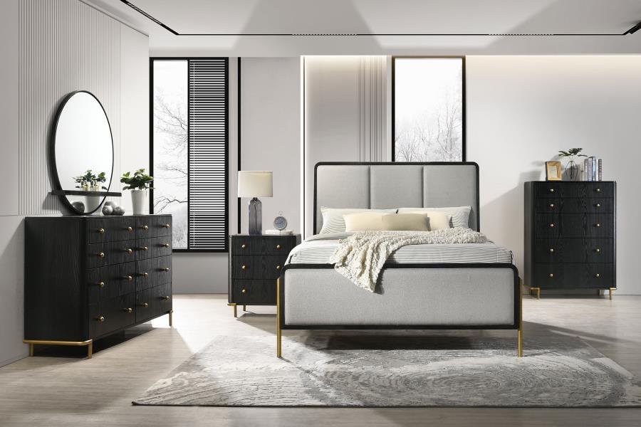 224331Q-S5_01x900.jpg ARINI 5-PIECE QUEEN BEDROOM SET BLACK AND GREY - Image 1
