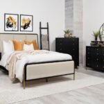 ARINI 5-PIECE QUEEN BEDROOM SET CREAM AND BLACK