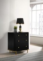 ARINI 3-DRAWER NIGHTSTAND BLACK - Image 2