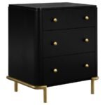 ARINI 3-DRAWER NIGHTSTAND BLACK