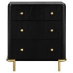 ARINI 3-DRAWER NIGHTSTAND BLACK - Image 3