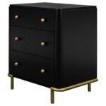 ARINI 3-DRAWER NIGHTSTAND BLACK - Image 4
