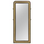 ARINI CANE WEAVE FULL LENGTH STANDING FLOOR MIRROR BLACK - Image 3