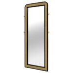 ARINI CANE WEAVE FULL LENGTH STANDING FLOOR MIRROR BLACK - Image 4