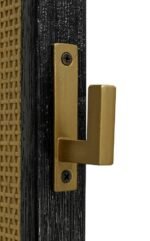ARINI CANE WEAVE FULL LENGTH STANDING FLOOR MIRROR BLACK - Image 9