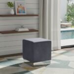 Jax Velvet Upholstered Stool - Image 2