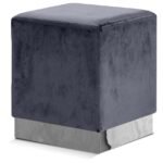 Jax Velvet Upholstered Stool