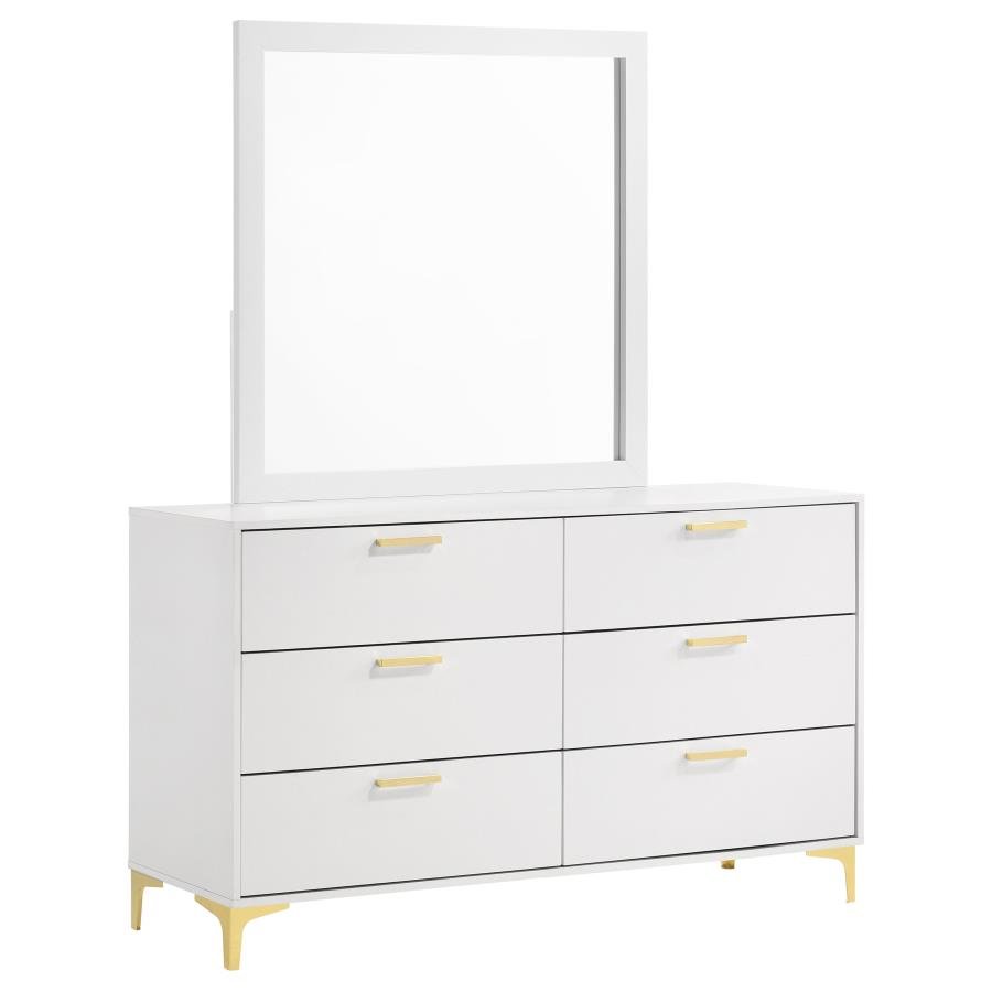 224403M_02x900.jpg KENDALL 6-DRAWER DRESSER WITH MIRROR WHITE - Image 1