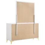 KENDALL 6-DRAWER DRESSER WITH MIRROR WHITE - Image 6