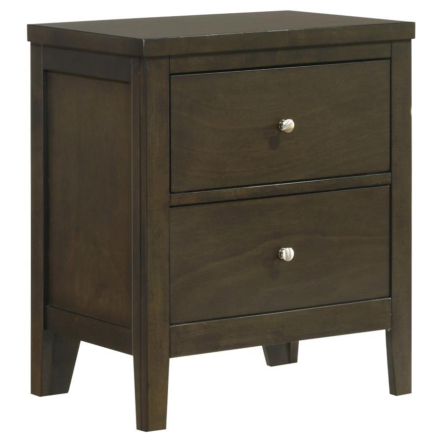 224422_02x900.jpg WILKES 2-DRAWER NIGHTSTAND BEDSIDE TABLE DARK COCOA - Image 1