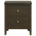 WILKES 2-DRAWER NIGHTSTAND BEDSIDE TABLE DARK COCOA - Image 3